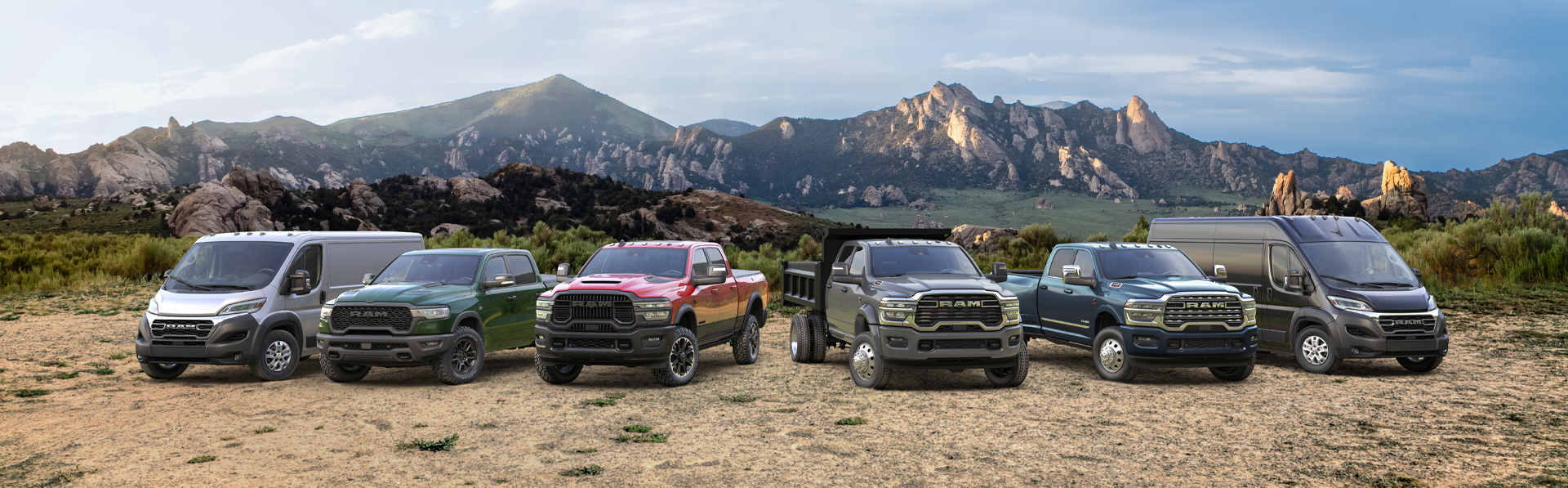 RAM Work Truck Lineup featuring commercial chassis cabs and heavy-duty trucks
