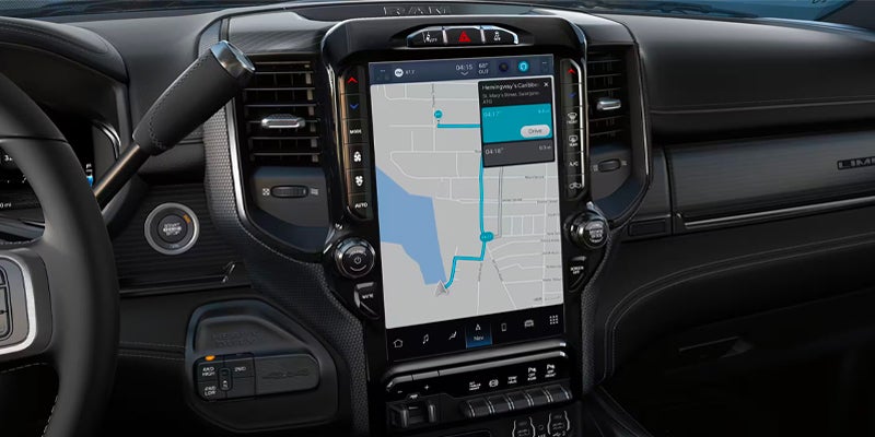 RAM Heavy Duty Interior Screen and Towing Technology Display