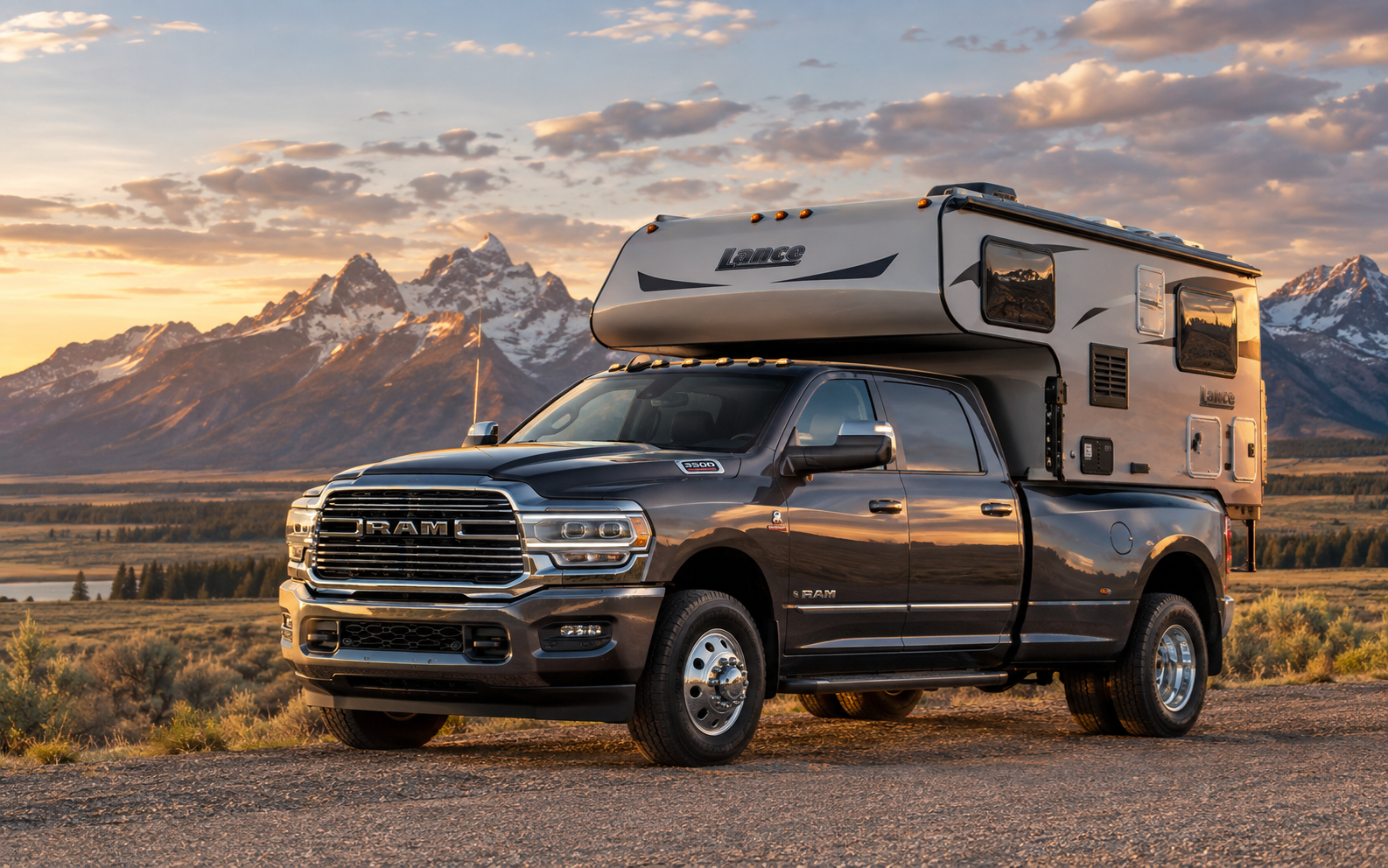 RAM Heavy Duty 4x4 Truck with Slide-In Camper in Wyoming